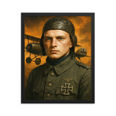 Werner Voss portrait framed print on a plain backdrop in size 16"x20".