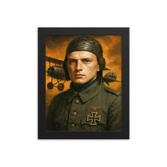 Werner Voss portrait framed print on a plain backdrop in size 8"x10".