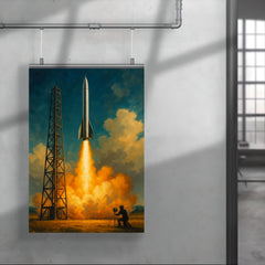 Wernher von Braun excluded replace with Robert Goddard launch poster 4