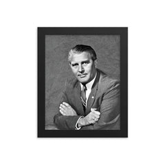 Wernher von Braun framed print on a plain backdrop in size 8"x10".