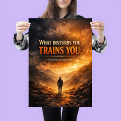 What disturbs you trains you Epictetus paraphrased poster 3