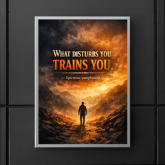 What disturbs you trains you Epictetus paraphrased poster 5