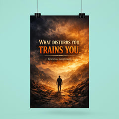 What disturbs you trains you Epictetus paraphrased poster 6