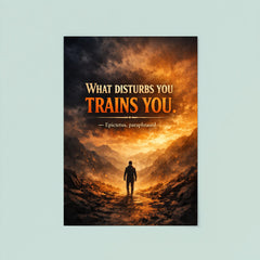 What disturbs you trains you Epictetus paraphrased poster 8