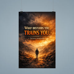 What disturbs you trains you Epictetus paraphrased poster 9