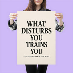 What disturbs you trains you paraphrased from Epictetus poster 3