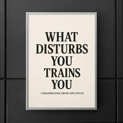 What disturbs you trains you paraphrased from Epictetus poster 5