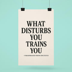 What disturbs you trains you paraphrased from Epictetus poster 6