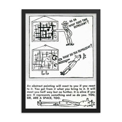 What Does This Represent? USA, 1940s framed print on a plain backdrop in size 18"x24".