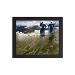 What Freedom! by Ilya Repin, 1903 framed print on a plain backdrop in size 8"x10".