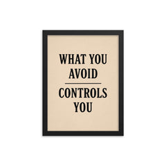 What you avoid controls you framed print on a plain backdrop in size 12"x16".