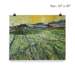Wheat Field at Sunrise by Vincent van Gogh, 1889 poster 2