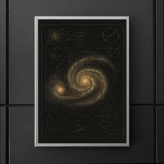 Whirlpool Galaxy with annotated astronomer markings poster 5