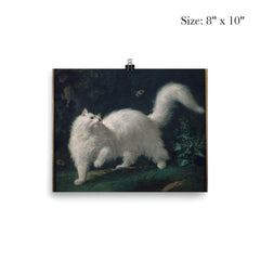White Angora Cat Chasing a Butterfly by Jean-Jacques Bachelier, 1761 poster 4
