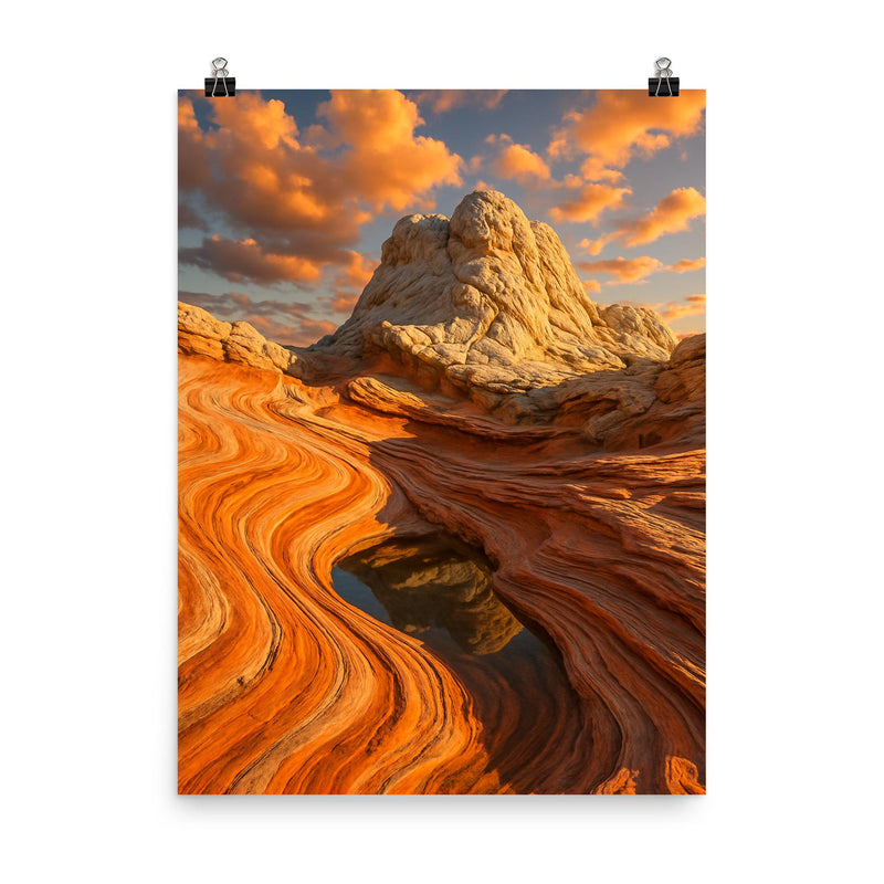 White Pocket Arizona USA poster on a plain backdrop in size 8