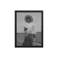 Wife of a Mexican sharecropper near Bryan, Texas by Dorothea Lange framed print on a plain backdrop in size 12"x16".