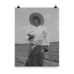 Wife of a Mexican sharecropper near Bryan, Texas by Dorothea Lange poster on a plain backdrop in size 8"x10".