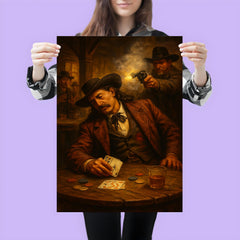 Wild Bill Hickok dead man's hand saloon scene poster 3