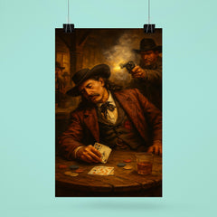 Wild Bill Hickok dead man's hand saloon scene poster 6