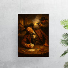 Wild Bill Hickok dead man's hand saloon scene poster 7