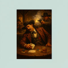 Wild Bill Hickok dead man's hand saloon scene poster 8