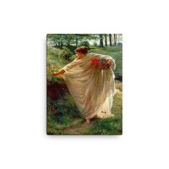 Wild Blossoms by Edward John Poynter canvas print on a plain backdrop in size 12"x16".