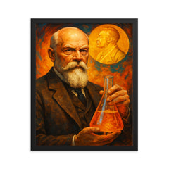 Wilhelm Ostwald framed print on a plain backdrop in size 16"x20".