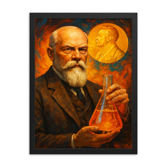 Wilhelm Ostwald framed print on a plain backdrop in size 18"x24".