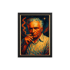 Wilhelm Reich framed print on a plain backdrop in size 12"x16".
