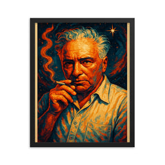 Wilhelm Reich framed print on a plain backdrop in size 16"x20".