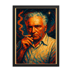 Wilhelm Reich framed print on a plain backdrop in size 18"x24".