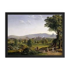 Wilhelmshöhe by Johann Erdmann Hummel, Germany framed print on a plain backdrop in size 18"x24".