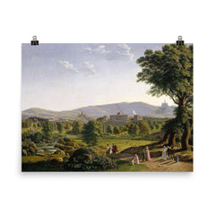 Wilhelmshöhe by Johann Erdmann Hummel, Germany poster on a plain backdrop in size 8"x10".