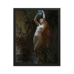Will o the Wisp by Lev Lerch, 1888 framed print on a plain backdrop in size 16"x20".