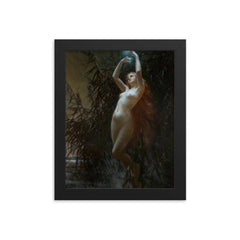 Will o the Wisp by Lev Lerch, 1888 framed print on a plain backdrop in size 8"x10".