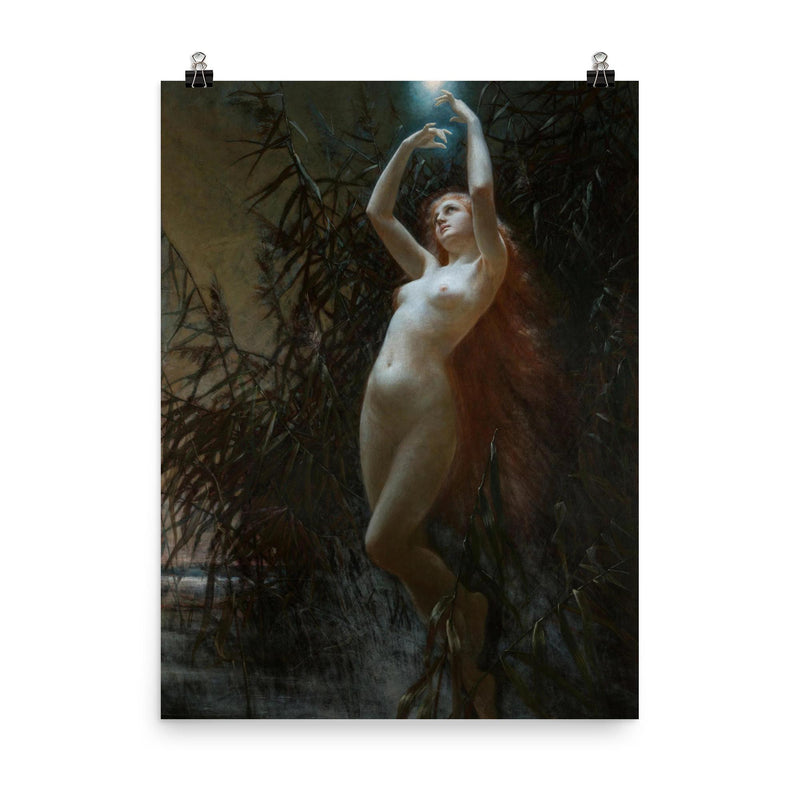 Will o the Wisp by Lev Lerch, 1888 poster on a plain backdrop in size 8
