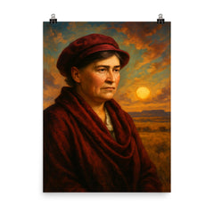 Willa Cather poster on a plain backdrop in size 8"x10".
