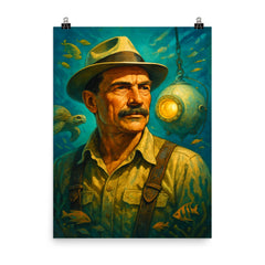 William Beebe poster on a plain backdrop in size 8"x10".