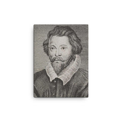 William Byrd canvas print on a plain backdrop in size 12"x16".