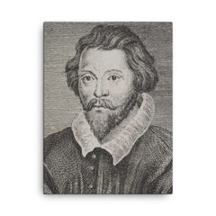 William Byrd canvas print on a plain backdrop in size 18"x24".