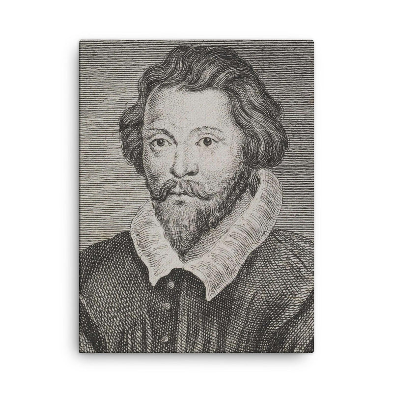 William Byrd canvas print on a plain backdrop in size 18