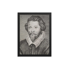 William Byrd framed print on a plain backdrop in size 12"x16".