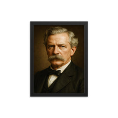 William Clark Falkner portrait framed print on a plain backdrop in size 12"x16".