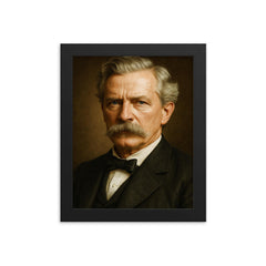 William Clark Falkner portrait framed print on a plain backdrop in size 8"x10".