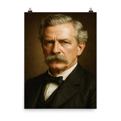 William Clark Falkner portrait poster on a plain backdrop in size 8"x10".