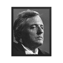 William F Buckley Jr framed print on a plain backdrop in size 16"x20".
