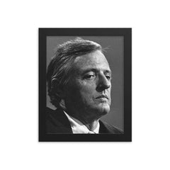 William F Buckley Jr framed print on a plain backdrop in size 8"x10".