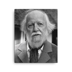 William Golding canvas print on a plain backdrop in size 16"x20".