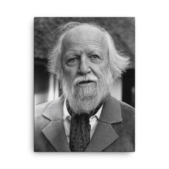 William Golding canvas print on a plain backdrop in size 18"x24".