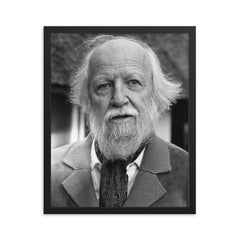 William Golding framed print on a plain backdrop in size 16"x20".